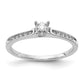 14K White Gold Lab Grown VS/SI+ G+ Diamond Petite Engagement Ring