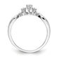 14k White Gold 1/10 Ct. Lab Grown Diamond VS/SI+ G+ Petite Engagement Ring