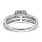 10k White Gold 1 Ct. Lab Grown Diamond VS/SI+ G+ Round Complete Halo Engagement Ring