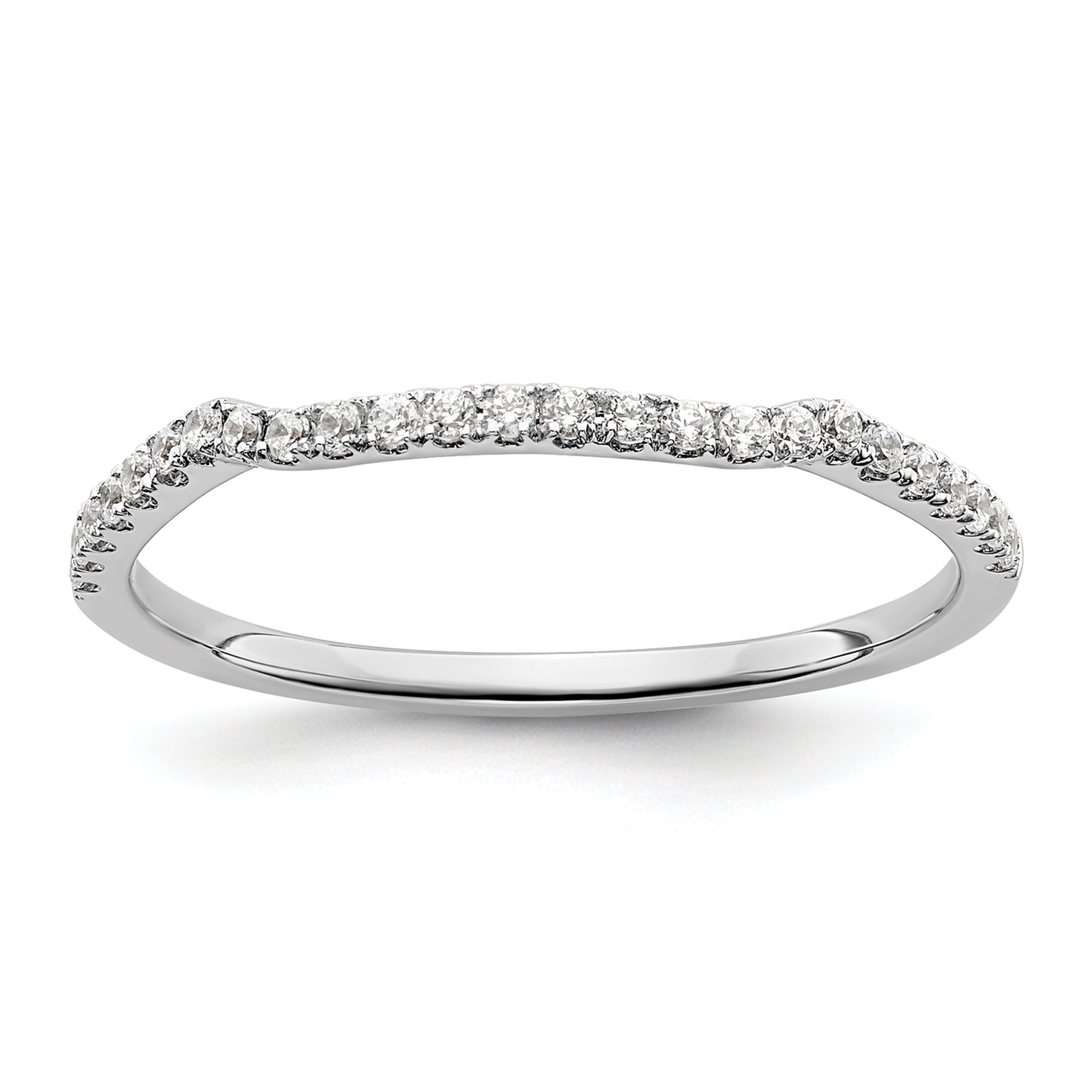 14K White Gold Lab Grown Diamond VS/SI+ G+ Band Ring