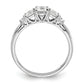 14K White Gold Lab Grown Diamond VS/SI FGH 5-Stone Engagement Ring