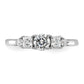 14K White Gold Lab Grown Diamond VS/SI FGH 5-Stone Engagement Ring