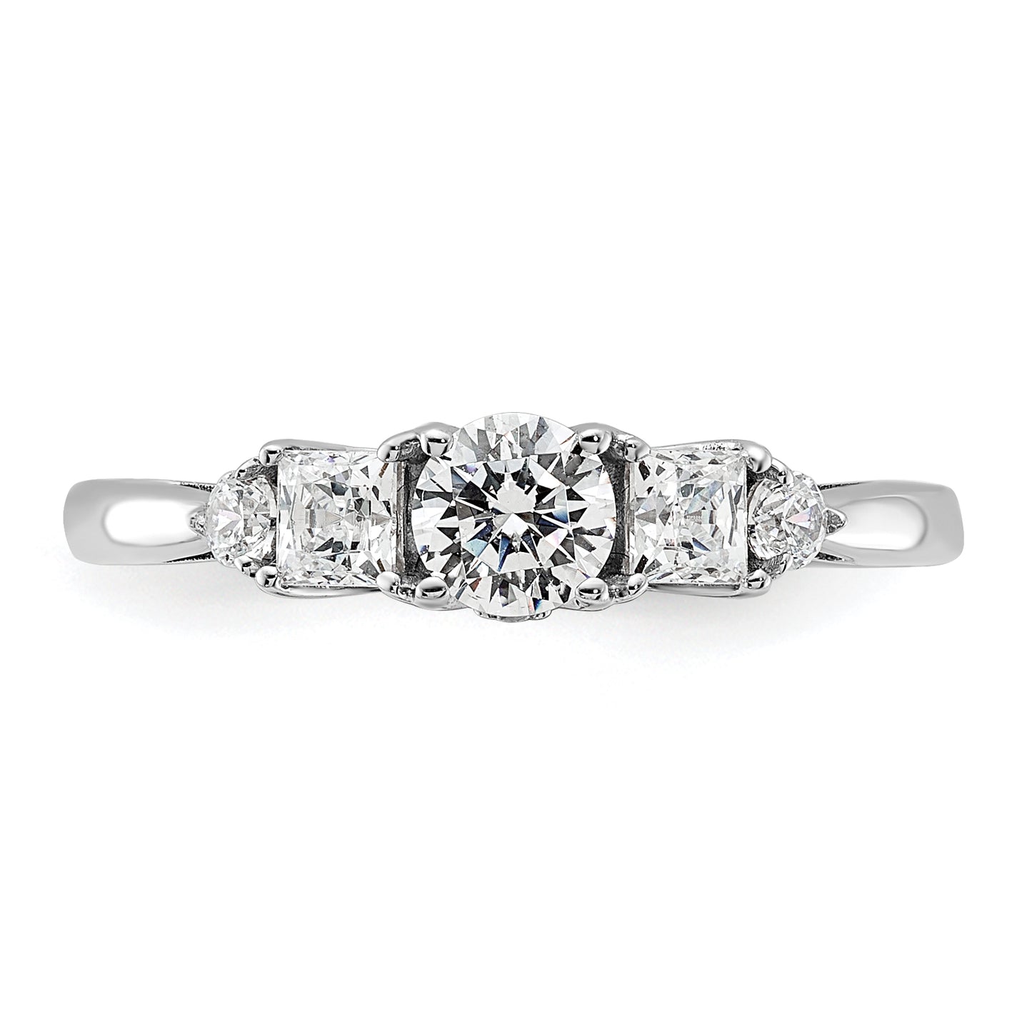 14K White Gold Lab Grown Diamond VS/SI FGH 5-Stone Engagement Ring