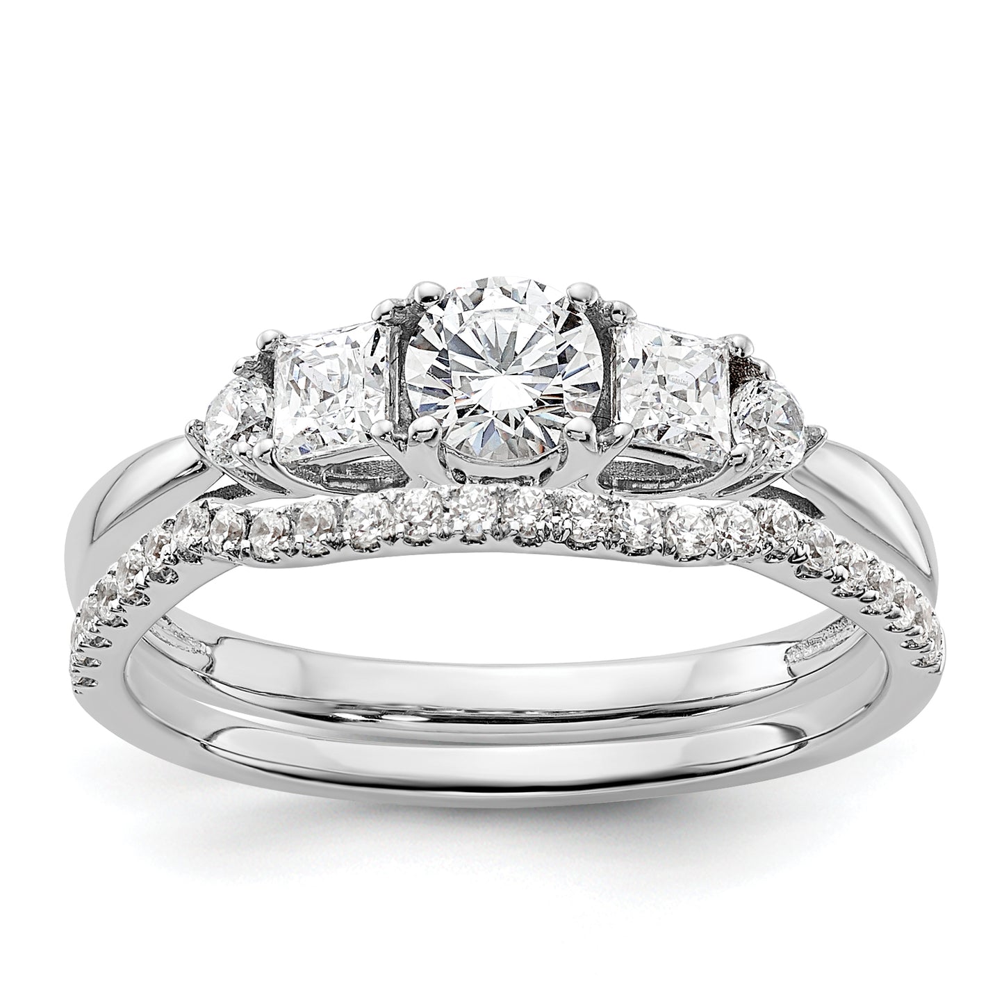 14K White Gold Lab Grown Diamond VS/SI FGH 5-Stone Engagement Ring