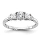 14K White Gold Lab Grown Diamond VS/SI FGH 5-Stone Engagement Ring