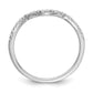 10K White Gold Lab Grown Diamond VS/SI FGH Contoured Wedding Band Ring