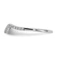 14K White Gold Lab Grown Diamond VS/SI+ G+ Contoured Wedding Band Ring