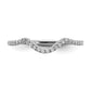 10K White Gold Lab Grown Diamond VS/SI FGH Contoured Wedding Band Ring