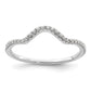 10K White Gold Lab Grown Diamond VS/SI FGH Contoured Wedding Band Ring