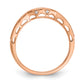 10k Rose Gold 1/4 Ct. Lab Grown Diamond VS/SI+ G+ Contoured Wedding Band Ring