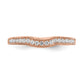 10k Rose Gold 1/4 Ct. Lab Grown Diamond VS/SI+ G+ Contoured Wedding Band Ring