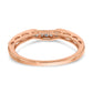 14k Rose Gold 1/4 Ct. Lab Grown Diamond VS/SI+ G+ Contoured Wedding Band Ring