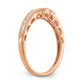 10k Rose Gold 1/4 Ct. Lab Grown Diamond VS/SI+ G+ Contoured Wedding Band Ring