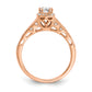 14k Rose Gold 7/8 Ct. Lab Grown Diamond VS/SI+ G+ Petite Halo Engagement Ring