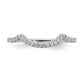 14k White Gold 1/8 Ct. Lab Grown Diamond VS/SI+ G+ Complete Round Contoured Wedding Band