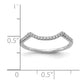 14k White Gold 1/8 Ct. Lab Grown Diamond VS/SI+ G+ Complete Round Contoured Wedding Band