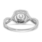 14k White Gold 3/4 Ct. Lab Grown Diamond VS/SI+ G+ Complete Round Double Halo Engagement Ring