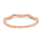 14K Rose Gold Lab Grown VS/SI+ G+ Diamond Contoured Wedding Band Ring