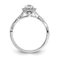 10k White Gold 5/8 Ct. Lab Grown Diamond VS/SI+ G+ Round Halo Engagement Ring