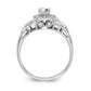 14k White Gold 1/2 Ct. Lab Grown Diamond VS/SI+ G+ Round Complete Halo Engagement Ring