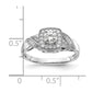 14k White Gold 1/2 Ct. Lab Grown Diamond VS/SI+ G+ Round Complete Halo Engagement Ring