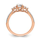 14k Rose Gold 3/4 Ct. Lab Grown Diamond VS/SI+ G+ Round Shared Prong Engagement Ring