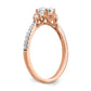 14k Rose Gold 3/4 Ct. Lab Grown Diamond VS/SI+ G+ Round Shared Prong Engagement Ring