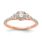 14k Rose Gold 3/4 Ct. Lab Grown Diamond VS/SI+ G+ Round Shared Prong Engagement Ring