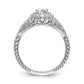 14k White Gold 5/8 Ct. Lab Grown Diamond VS/SI+ G+ Round Shared Prong Engagement Ring