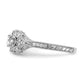 14k White Gold 5/8 Ct. Lab Grown Diamond VS/SI+ G+ Round Shared Prong Engagement Ring