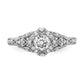 14k White Gold 5/8 Ct. Lab Grown Diamond VS/SI+ G+ Round Shared Prong Engagement Ring