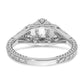 14k White Gold 5/8 Ct. Lab Grown Diamond VS/SI+ G+ Round Shared Prong Engagement Ring