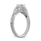 14k White Gold 5/8 Ct. Lab Grown Diamond VS/SI+ G+ Round Shared Prong Engagement Ring