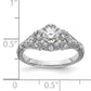 14k White Gold 5/8 Ct. Lab Grown Diamond VS/SI+ G+ Round Shared Prong Engagement Ring