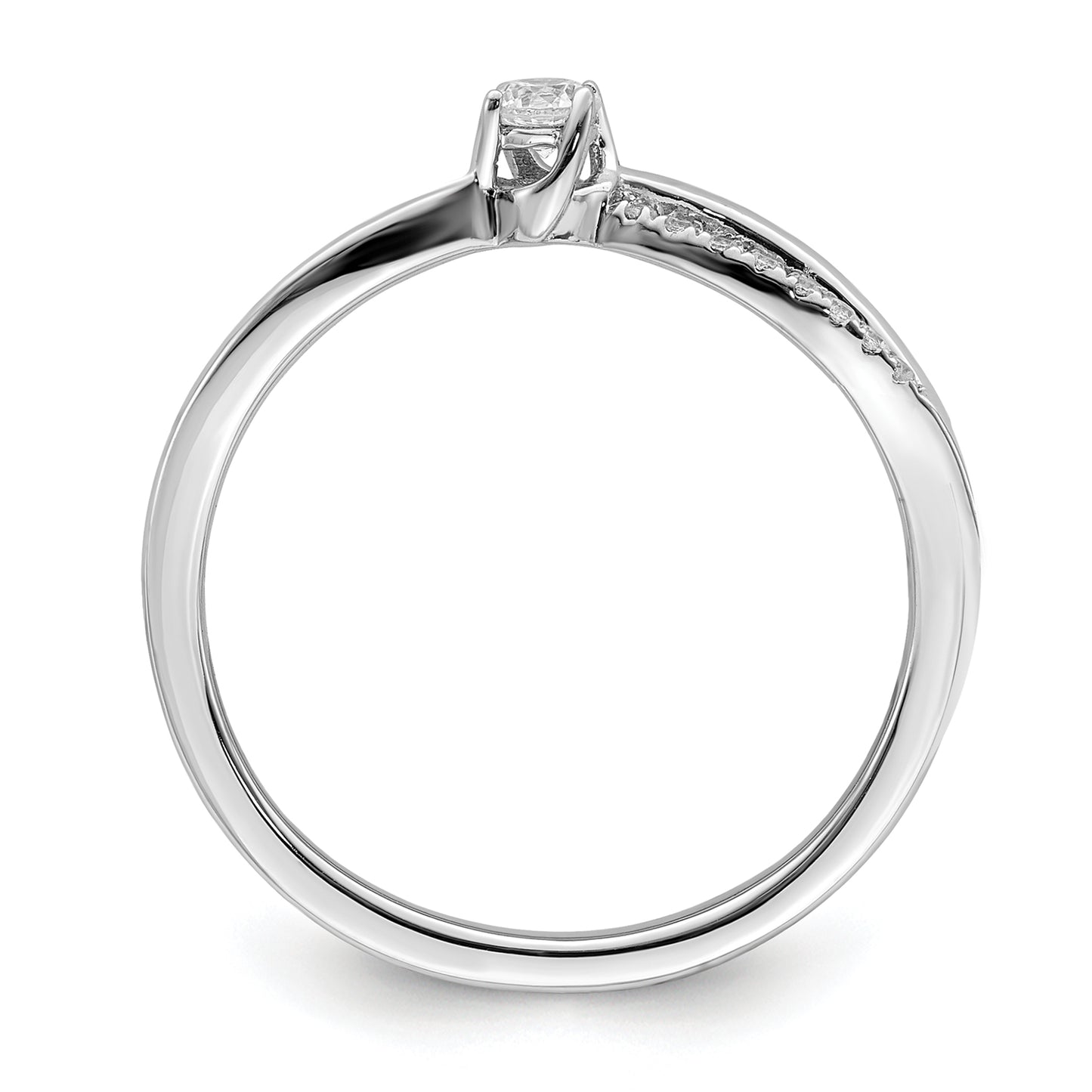 First Promise 14k White Gold 1/8 Ct. Lab Grown Diamond VS/SI+ G+ Petite Engagement Ring