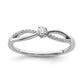 First Promise 14k White Gold 1/8 Ct. Lab Grown Diamond VS/SI+ G+ Petite Engagement Ring