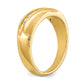 14k Yellow Gold Lab Grown VS/SI+ G+ Diamond Polished & Satin Men's Band Ring