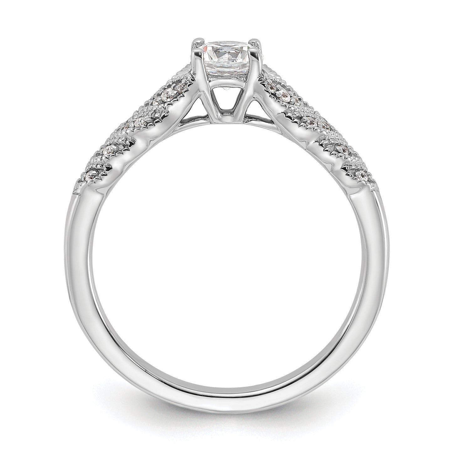 10K White Gold Lab Grown Diamond VS/SI+ G+ Engagement Ring