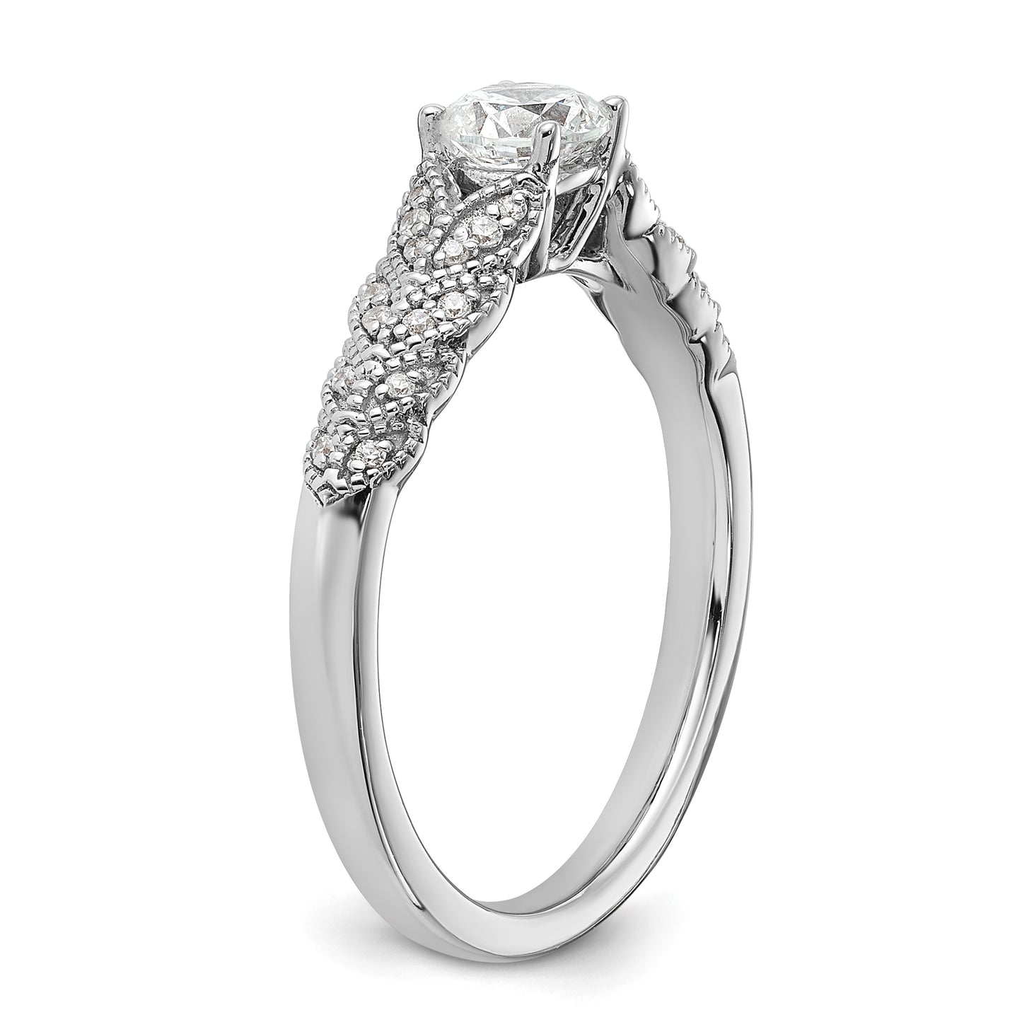 14K White Gold Lab Grown Diamond VS/SI+ G+ Engagement Ring