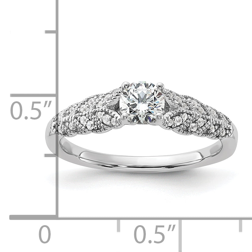 14K White Gold Lab Grown Diamond VS/SI+ G+ Engagement Ring