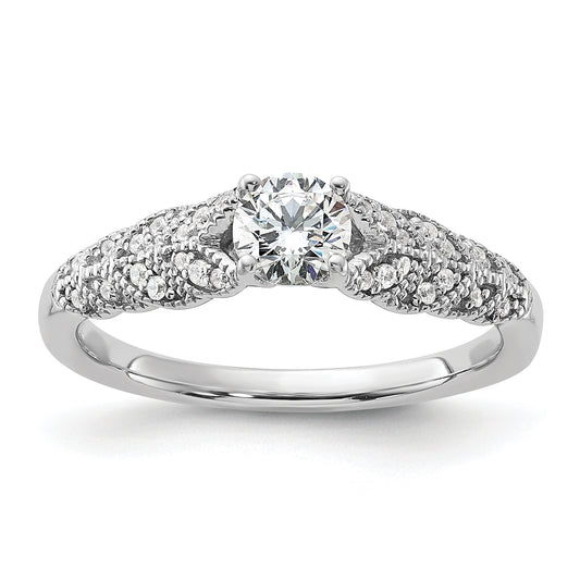 14K White Gold Lab Grown Diamond VS/SI+ G+ Engagement Ring