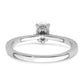 14k White Gold 1/4 Ct. Lab Grown Diamond VS/SI+ G+ 1/2 Ct. center Oval Engagement Ring