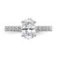 14k White Gold 1 3/8 Ct. Lab Grown Diamond VS/SI+ G+ Oval Complete Solitaire Engagement Ring