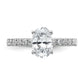 14k White Gold 1/4 Ct. Lab Grown Diamond VS/SI+ G+ 1 1/2 Ct. center Oval Engagement Ring