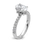 14k White Gold 1 3/8 Ct. Lab Grown Diamond VS/SI+ G+ Oval Complete Solitaire Engagement Ring