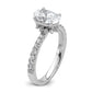 14k White Gold 1/4 Ct. Lab Grown Diamond VS/SI+ G+ 1 1/2 Ct. center Oval Engagement Ring