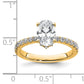 14k Yellow Gold White 1 3/8 Ct. Lab Grown Diamond VS/SI+ G+ Oval Solitaire Engagement Ring