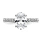 14k White Gold 2 1/4 Ct. Lab Grown Diamond VS/SI+ G+ Oval Solitaire Engagement Ring