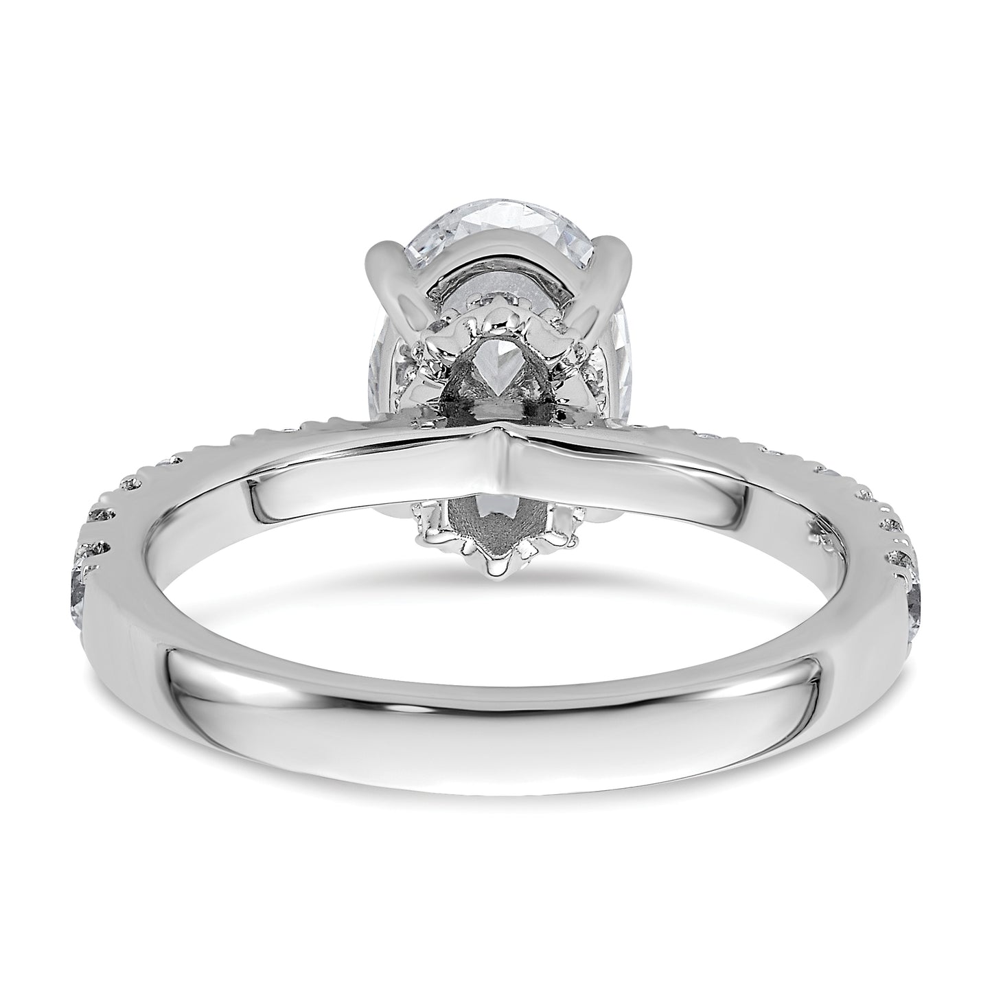 14k White Gold 2 1/4 Ct. Lab Grown Diamond VS/SI+ G+ Oval Solitaire Engagement Ring