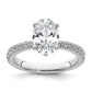 14k White Gold 2 1/4 Ct. Lab Grown Diamond VS/SI+ G+ Oval Solitaire Engagement Ring